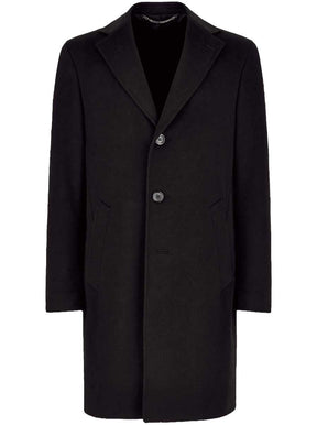 Canali Coats & Outerwear Canali - Black Wool & Cashmere Overcoat
