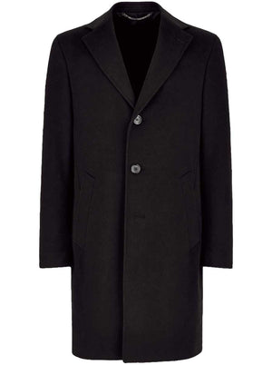 Canali Coats & Outerwear Canali - Black Wool & Cashmere Overcoat
