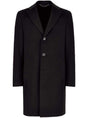 Canali Coats & Outerwear Canali - Black Wool & Cashmere Overcoat