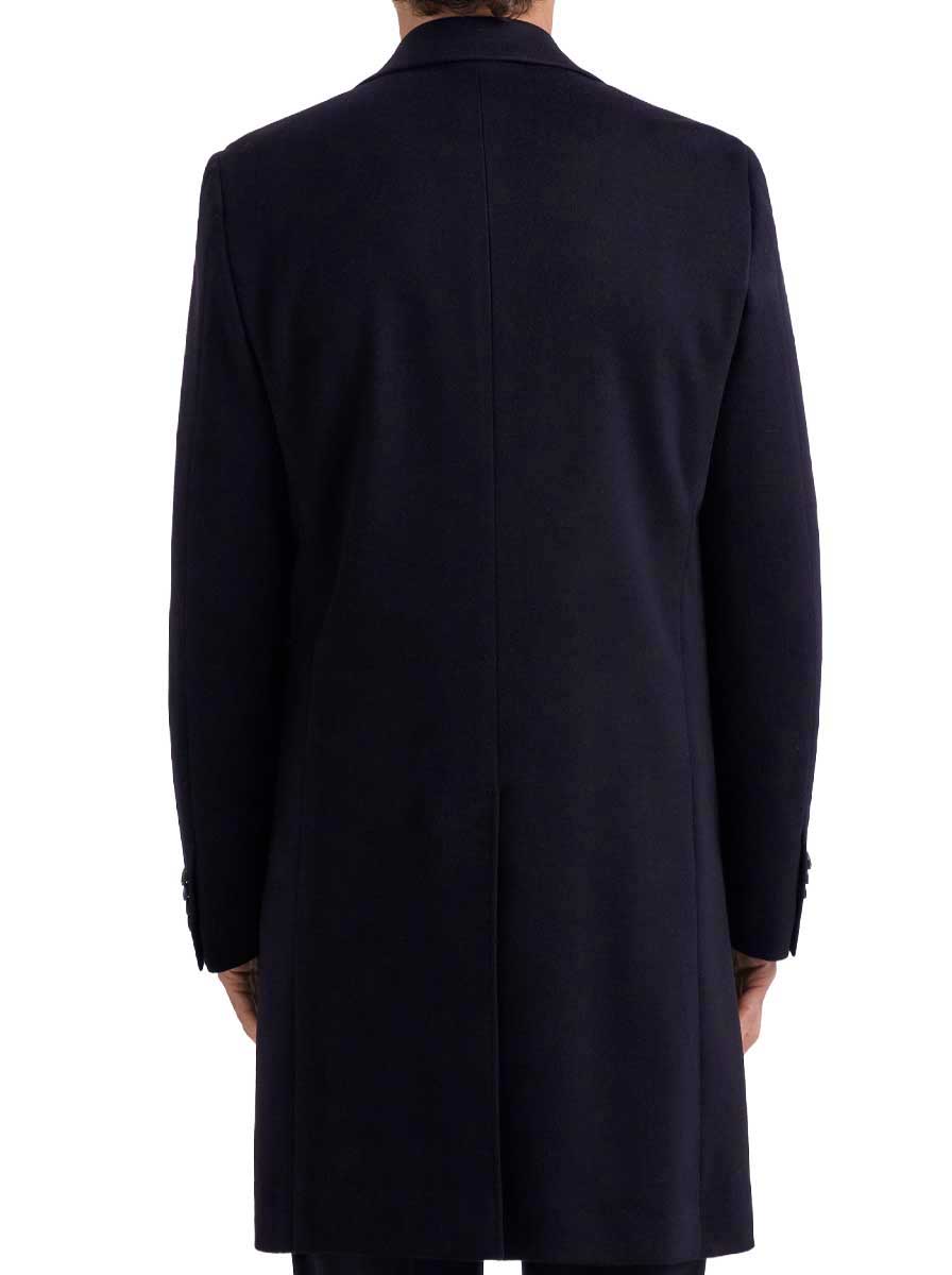 Canali Coats & Outerwear Canali - Navy Wool & Cashmere Overcoat