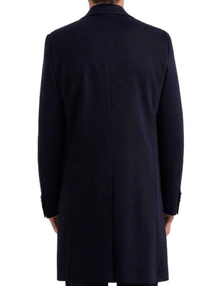 Canali Coats & Outerwear Canali - Navy Wool & Cashmere Overcoat