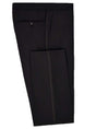 Canali Dress Suits Canali - Flat Front Black Tuxedo Trousers