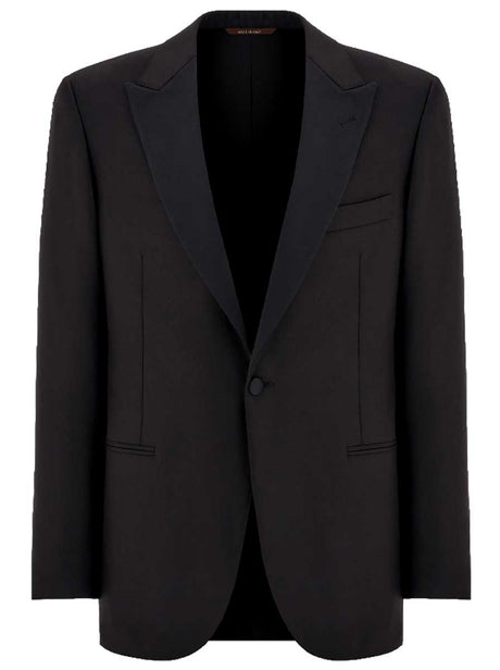 Canali Dress Suits Canali - Peak Lapel Black Tuxedo Jacket