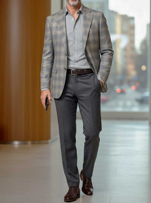 Canali Jacket/Blazer Canali - Blazer - Check Wool Beige