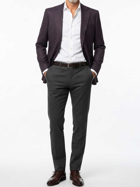 Canali Jacket/Blazer Canali - Blazer - Textured Wool Burgundy