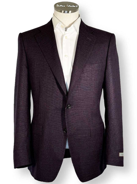 Canali Jacket/Blazer Canali - Blazer - Textured Wool Burgundy