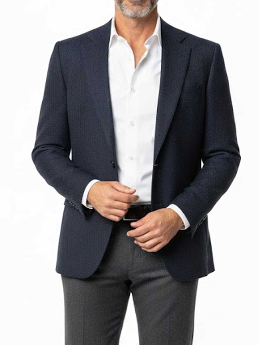 Canali Jacket/Blazer Canali - Blazer - Textured Wool Navy