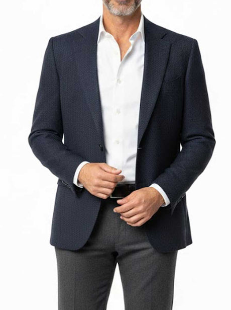 Canali Jacket/Blazer Canali - Blazer - Textured Wool Navy