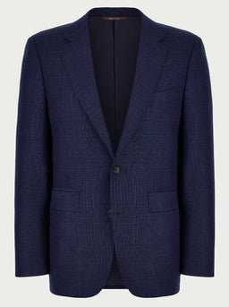 Canali Jacket/Blazer Canali - Blue Textured Wool Blazer