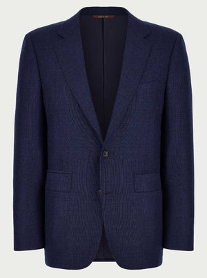 Canali Jacket/Blazer Canali - Blue Textured Wool Blazer