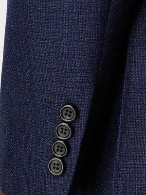 Canali Jacket/Blazer Canali - Blue Textured Wool Blazer