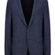 Canali Jacket/Blazer Canali - Navy Herringbone Wool, Silk, Cashmere Blazer