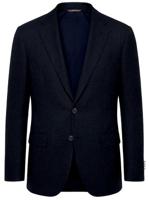 Canali Jacket/Blazer Canali - Neat Textured Wool Navy Blazer