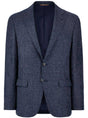 Canali Jacket/Blazer Canali - Textured Wool Denim Blue Blazer