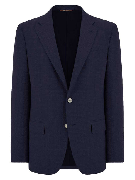 Canali Jacket/Blazer Canali - Textured Wool Navy Blazer