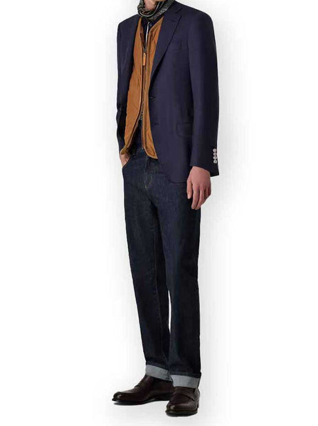 Canali Jacket/Blazer Canali - Textured Wool Navy Blazer