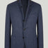 Canali Jacket/Blazer Canali - Textured Wool, Silk & Linen Denim Blue Jersey Jacket