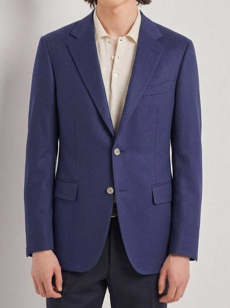 Canali Jacket/Blazer Canali - Wool Bright Blue Travel Blazer