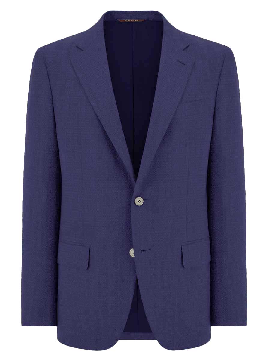 Canali Jacket/Blazer Canali - Wool Bright Blue Travel Blazer