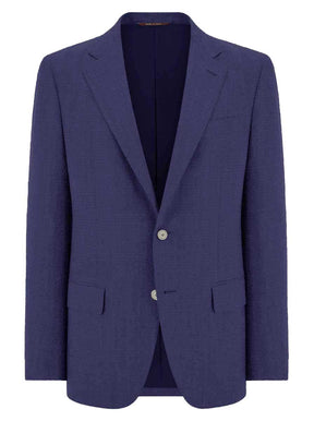Canali Jacket/Blazer Canali - Wool Bright Blue Travel Blazer