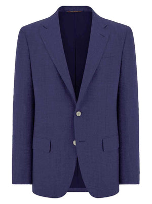 Canali Jacket/Blazer Canali - Wool Bright Blue Travel Blazer