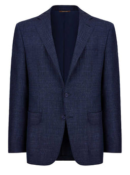 Canali Jacket/Blazer Canali - Wool, Silk & Linen Navy Blazer