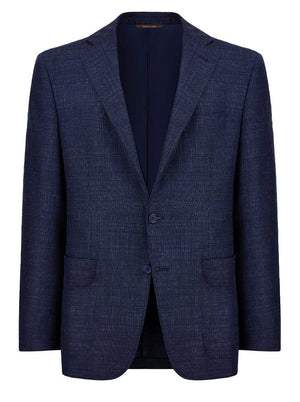 Canali Jacket/Blazer Canali - Wool, Silk & Linen Navy Blazer