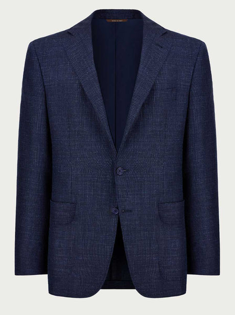 Canali Jacket/Blazer Canali - Wool, Silk & Linen Navy Blazer