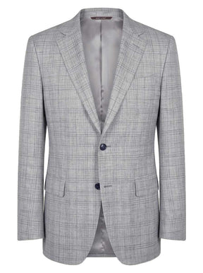 Canali Jacket/Blazer Canali - Wool, Silk & Linen Off-White Check Blazer