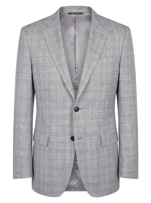 Canali Jacket/Blazer Canali - Wool, Silk & Linen Off-White Check Blazer