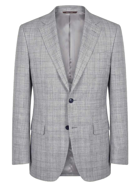 Canali Jacket/Blazer Canali - Wool, Silk & Linen Off-White Check Blazer