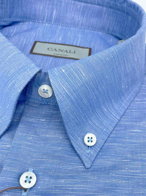 Canali Shirts Canali - Cotton/Linen Button Down Shirt