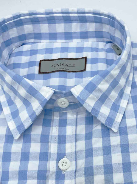 Canali Shirts Canali - Gingham Short Sleeve Shirt 124