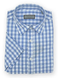 Canali Shirts Canali - Gingham Short Sleeve Shirt 124