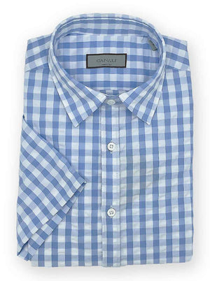 Canali Shirts Canali - Gingham Short Sleeve Shirt 124