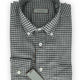 Canali Shirts Canali - Green/Grey Gingham Check Cotton Shirt