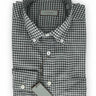 Canali Shirts Canali - Green/Grey Gingham Check Cotton Shirt