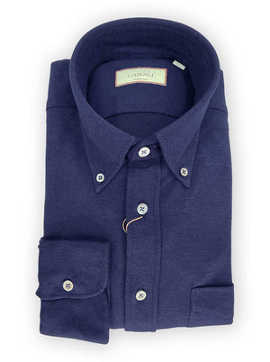 Canali Shirts Canali - Navy Jersey Shirt