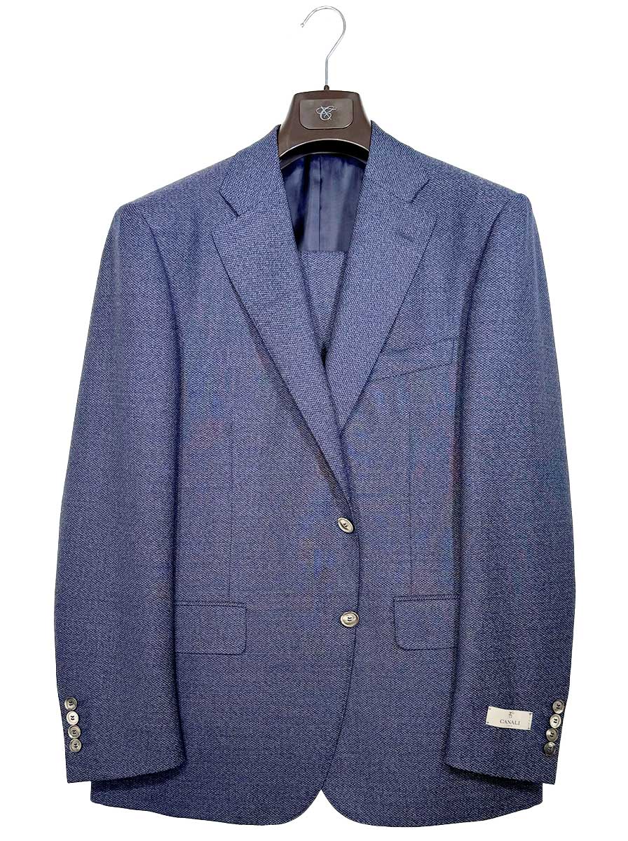 Canali Suits Canali - Blue/Grey Textured Suit