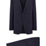 Canali Suits Canali - Prince of Wales Wool Navy Suit