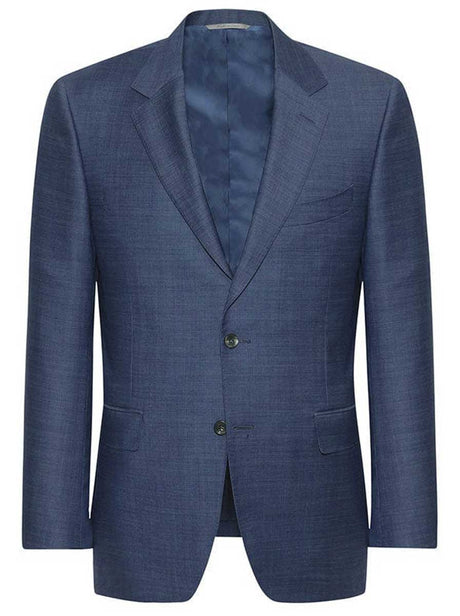 Canali Suits Canali - Textured Wool Blue Suit