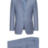Canali Suits Canali - Textured Wool Light Blue Suit