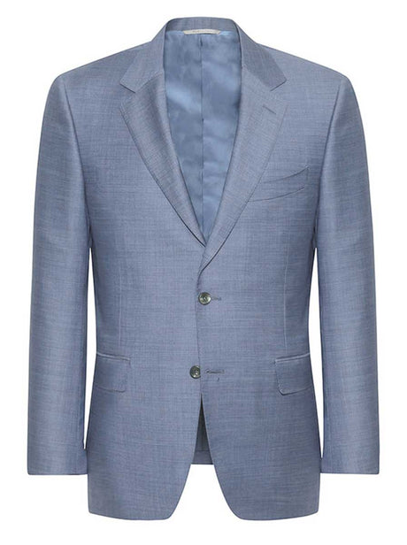 Canali Suits Canali - Textured Wool Light Blue Suit