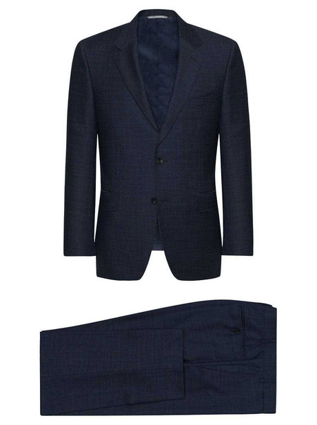 Canali Suits Canali - Textured Wool Navy Suit