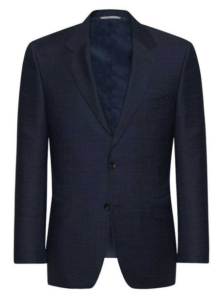 Canali Suits Canali - Textured Wool Navy Suit