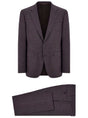 Canali Suits Canali - Textured Wool Plumb Brown Suit