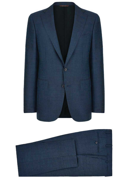 Canali Suits Canali - Textured Wool Tonic Petrol Suit