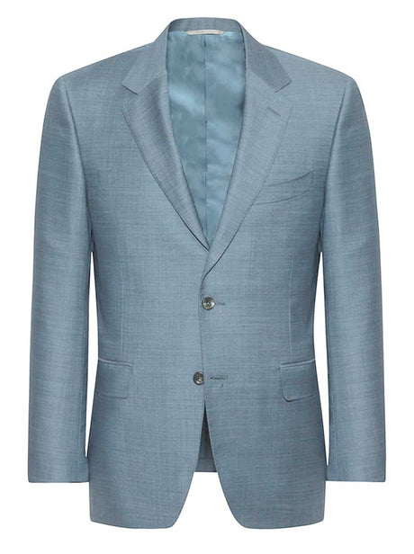 Canali Suits Canali - Textured Wool Turquoise Suit