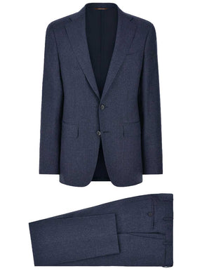 Canali Suits Canali - Twill Wool Denim Blue Suit