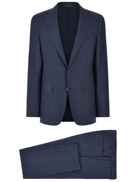 Canali Suits Canali - Twill Wool Denim Blue Suit
